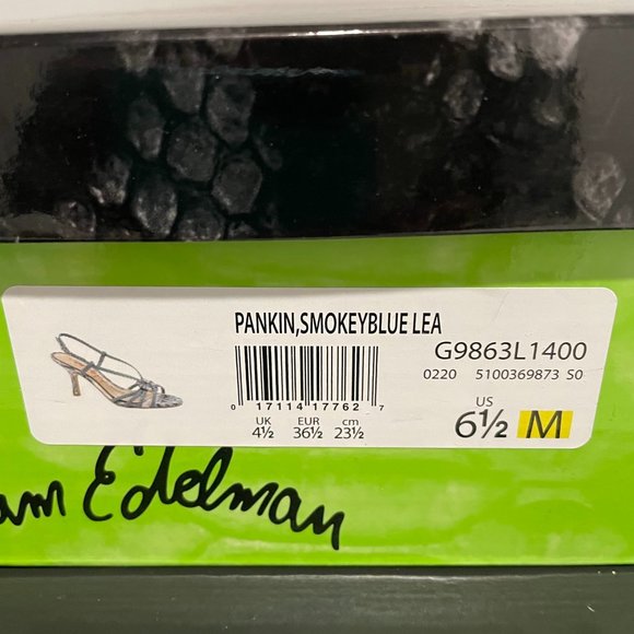 Sam Edelman NEW Smoky Blue Pankin Braided Slingback Kitten Heel Sandal Size 6.5 - Picture 8 of 10